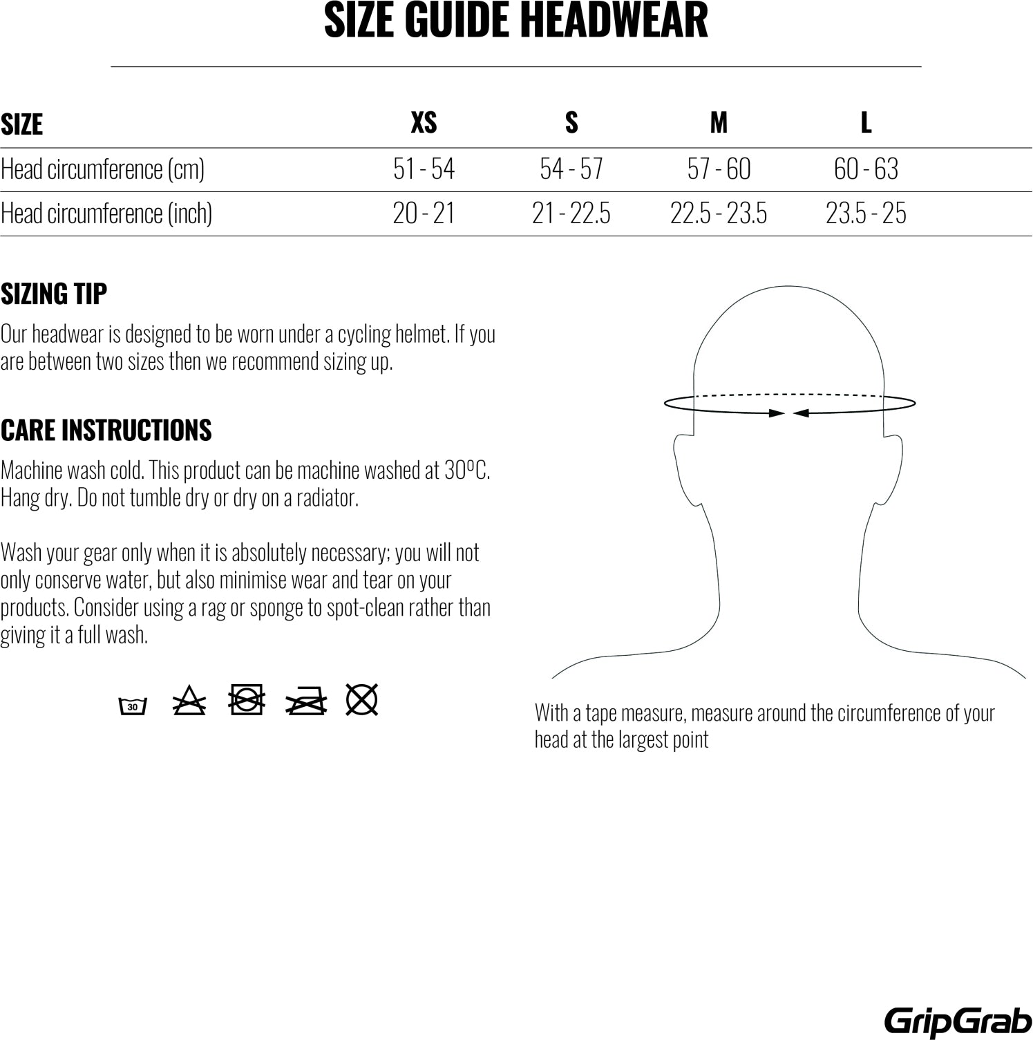 Bonnet vélo thermique GripGrab Skull