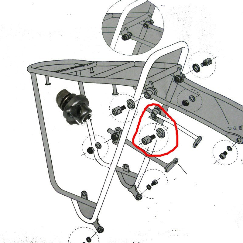 Boulon de vissage pour rack Nitto