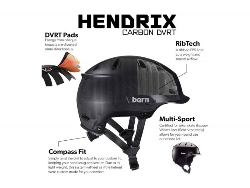 Casque de vélo Urbain Bern Hendrix Carbon Dvrt