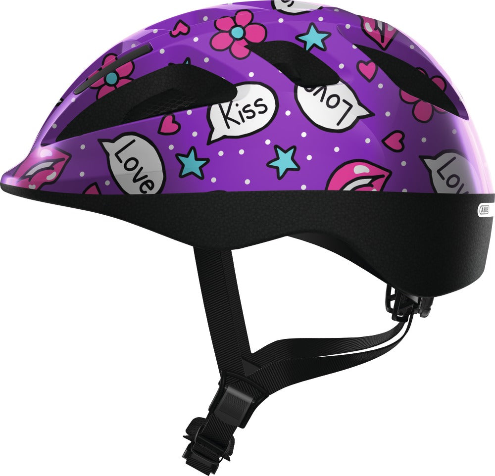 Casque vélo enfant Abus Smooty 2.0 Purple Kisses