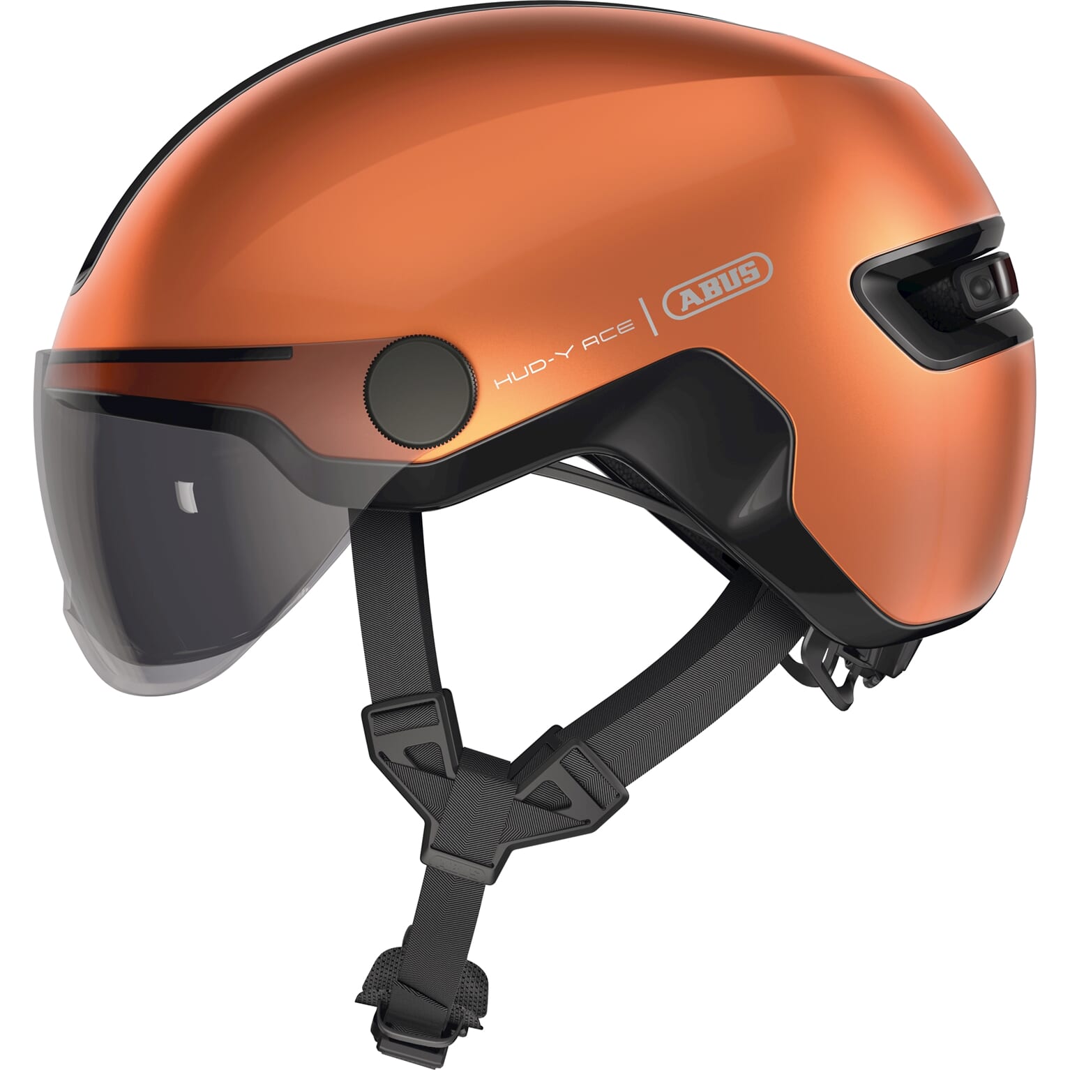 Casque vélo urbain à visière Abus HUD-Y ACE à éclairage Intégré