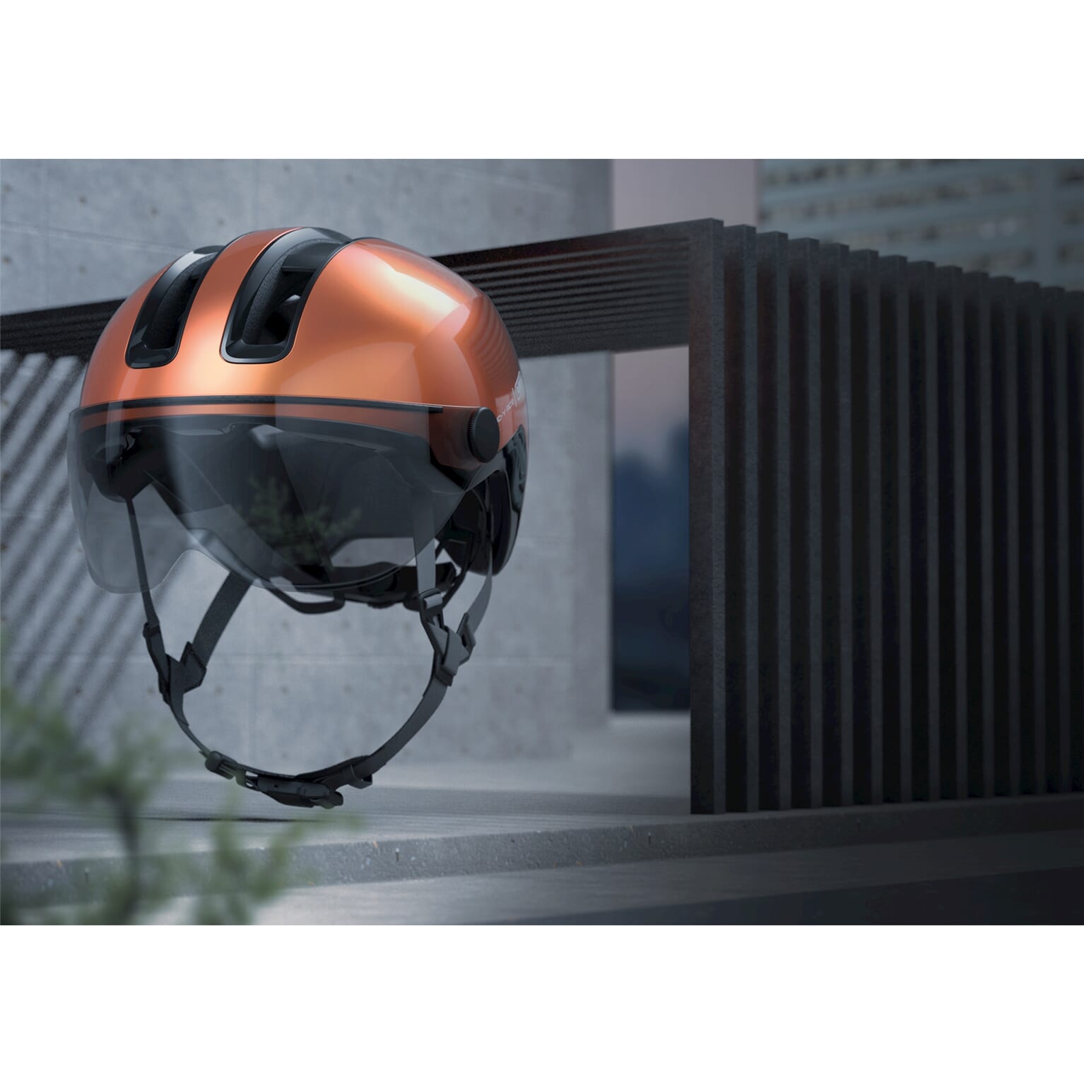 Casque vélo urbain à visière Abus HUD-Y ACE à éclairage Intégré