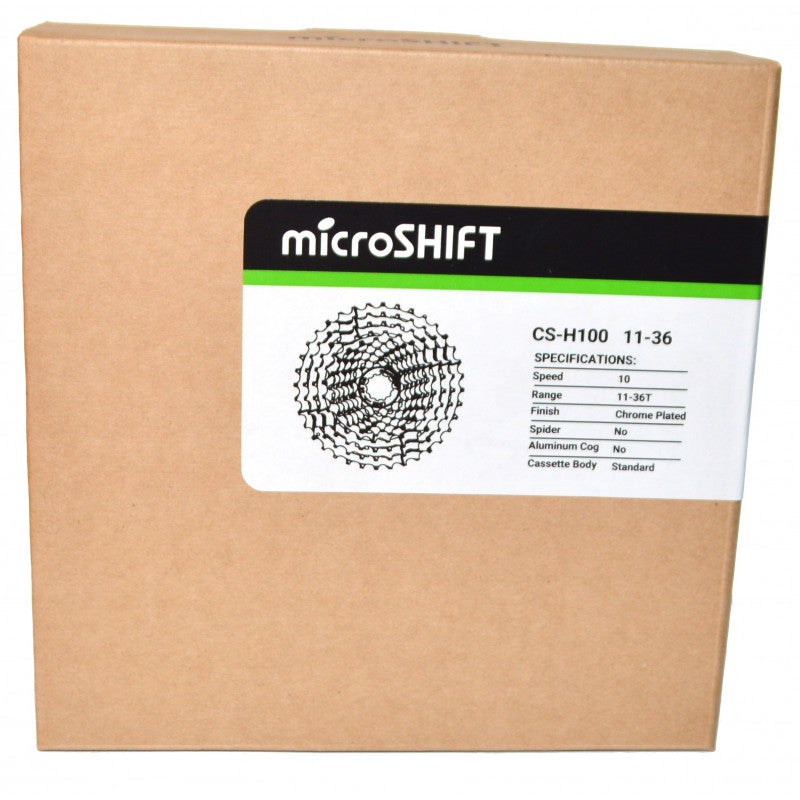 Cassette Microshift 10 vitesses 11-36 XLE Argent