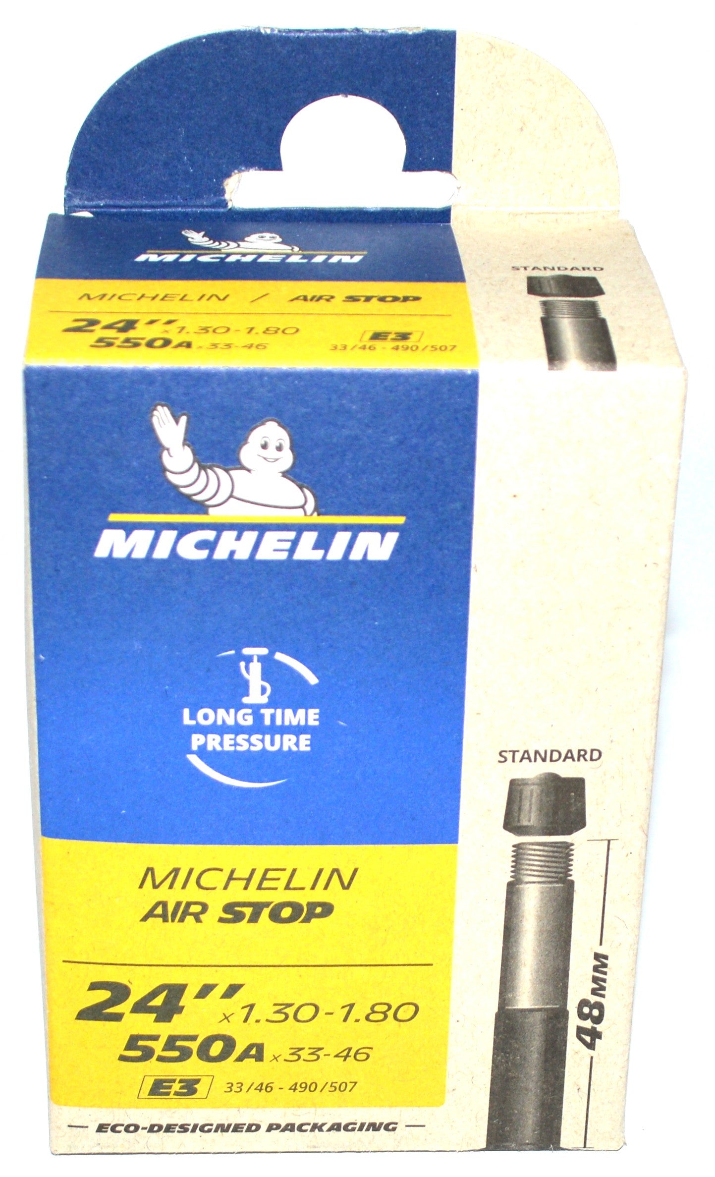 Michelin E3 24 inner tube 1.30 - 1.80 550A x 33-46 Schrader 48mm