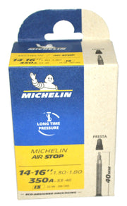 Chambre à air vélo Michelin 14"-16" x 1.30-1.80 / 350A Presta AIRSTOP I3