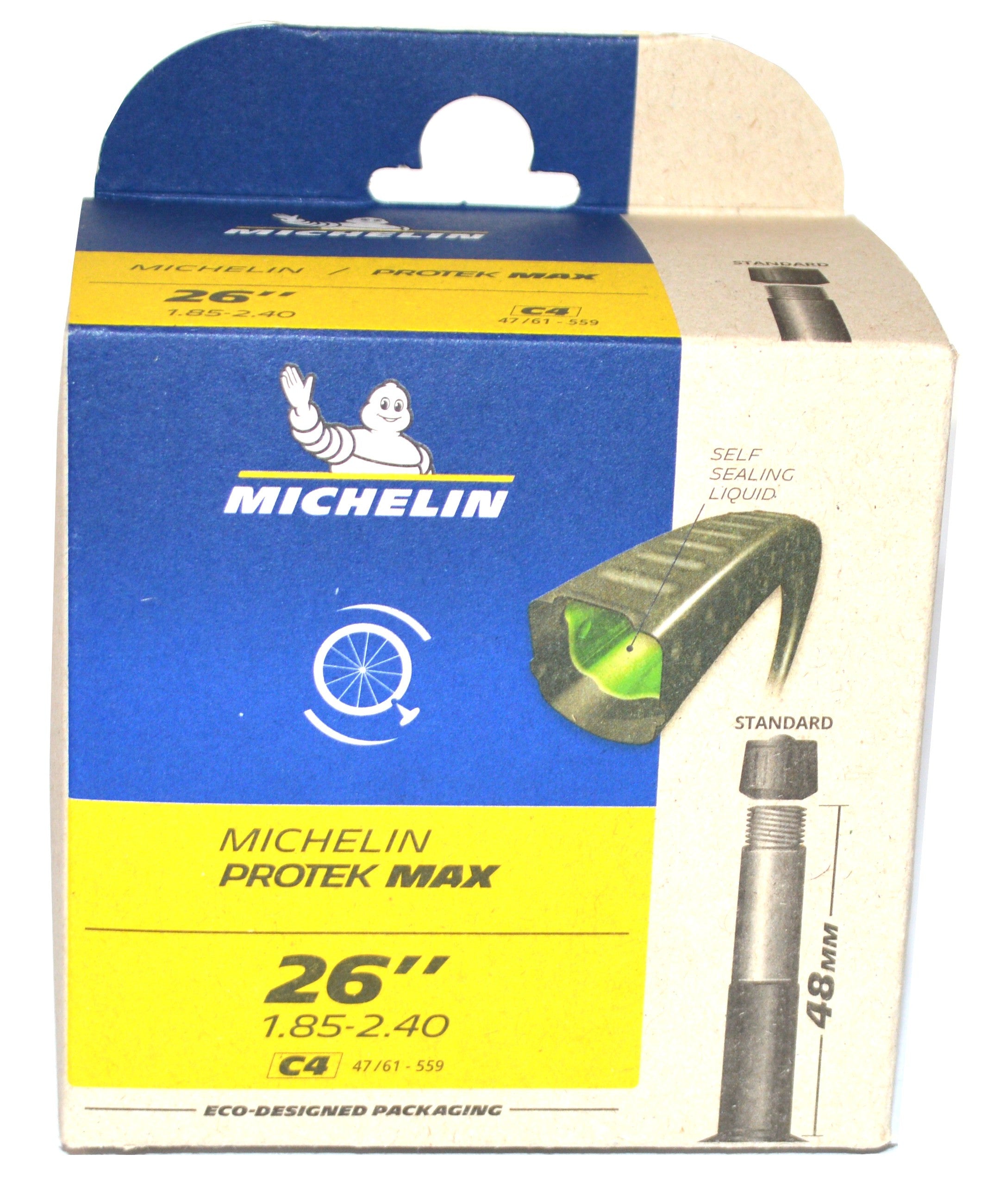 Chambre à air vélo Michelin 26" x 1.85-2.40 Schrader PROTEK MAX C4