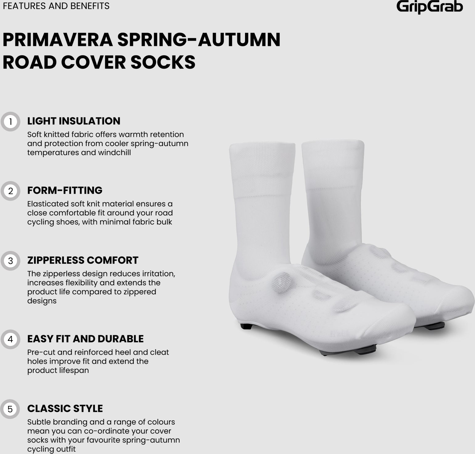 Chaussettes couvre-chaussures vélo GripGrab Primavera