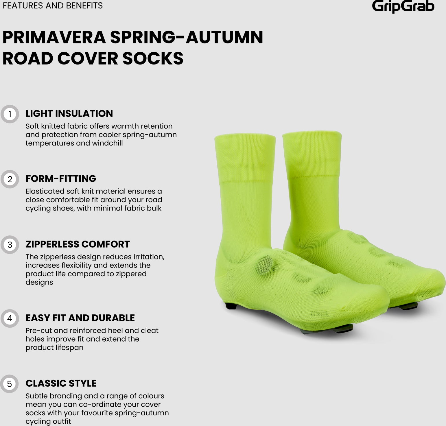 Chaussettes couvre-chaussures vélo GripGrab Primavera