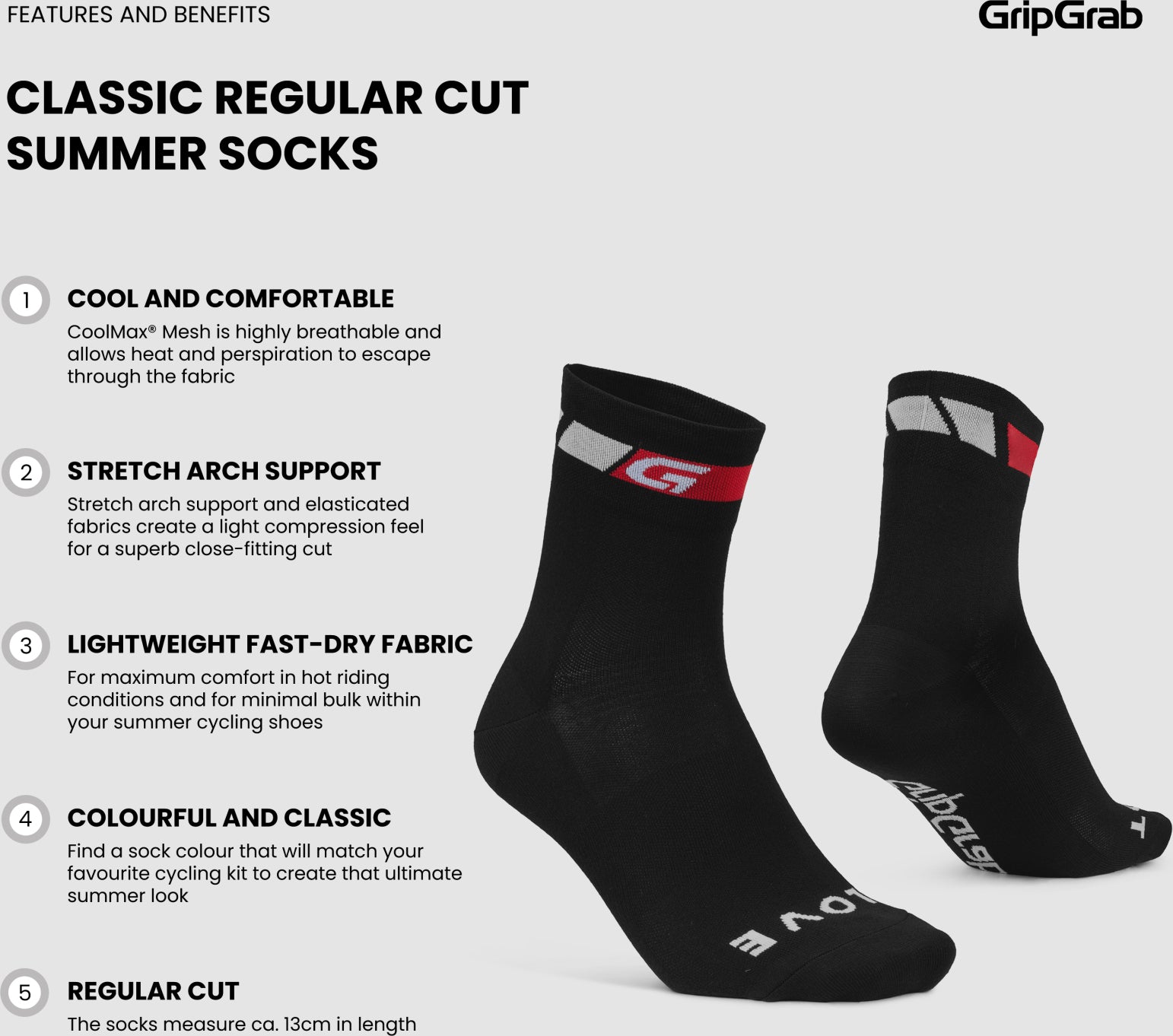Chaussettes vélo d'été GripGrab Classic