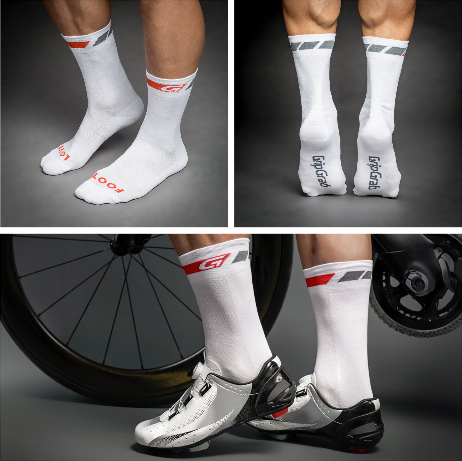 Chaussettes vélo d'été hautes GripGrab Classic