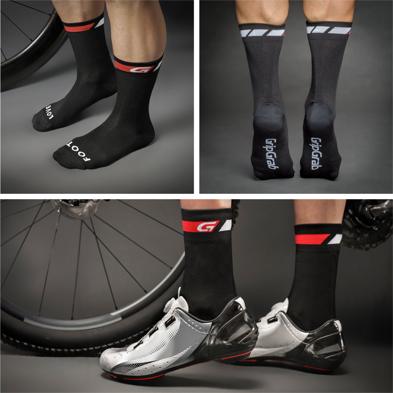 Chaussettes vélo d'été hautes GripGrab Classic