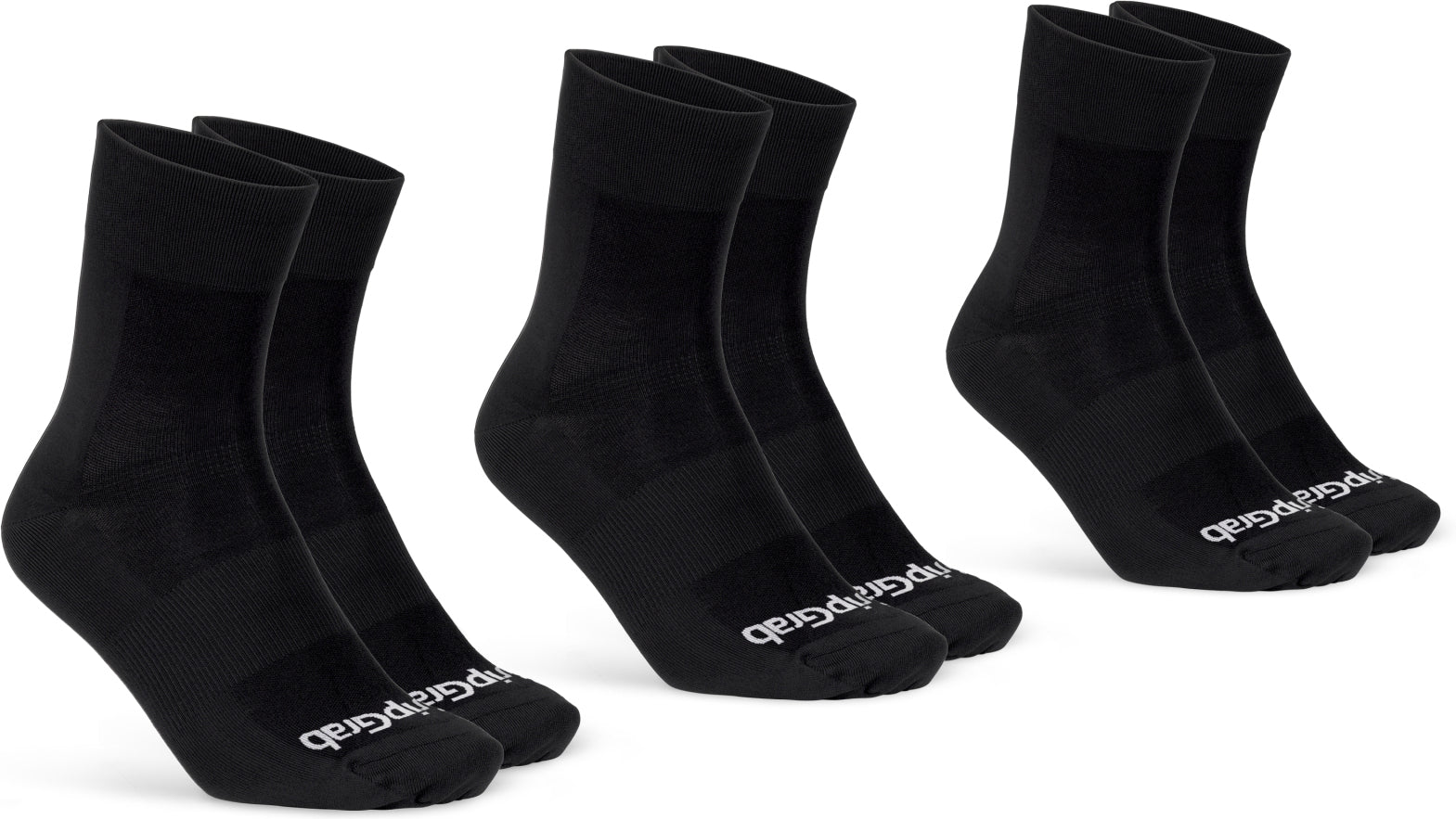 Chaussettes vélo légères GripGrab, pack de 3