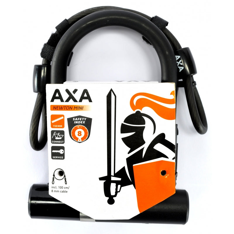 Combo Antivol U AXA Newton Mini + Câble Flex 1 M