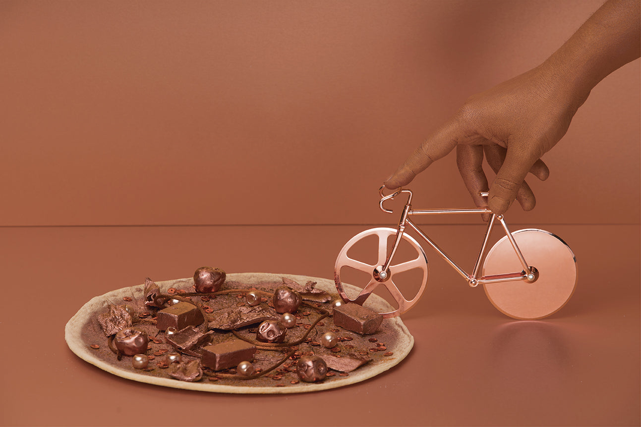 Copper Bike Pizza Cutter