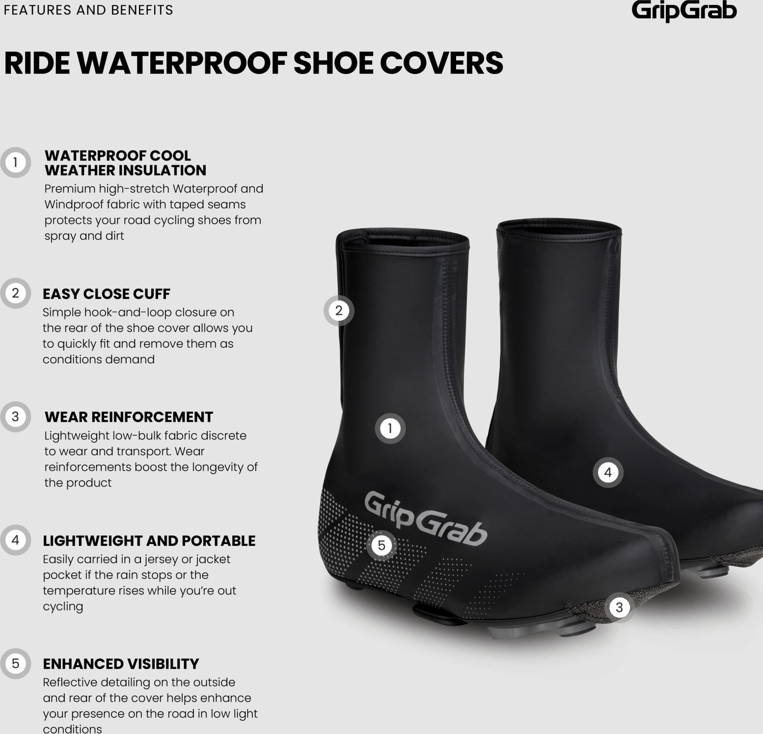 GripGrab Ride wasserdichte Rennrad-Schuhüberzüge