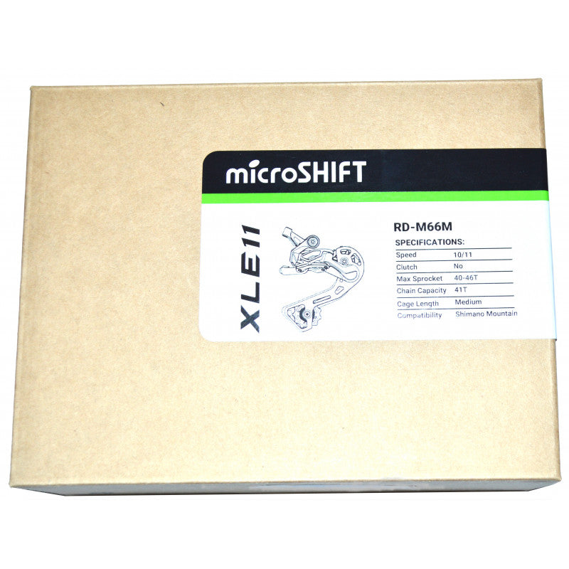 Dérailleur arrière Microshift 10/11 vitesses moyenne chape XLE