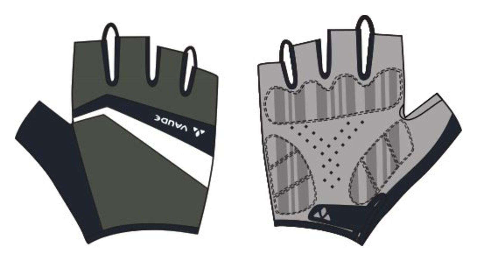 Gants courts de vélo pour homme Active Vaude