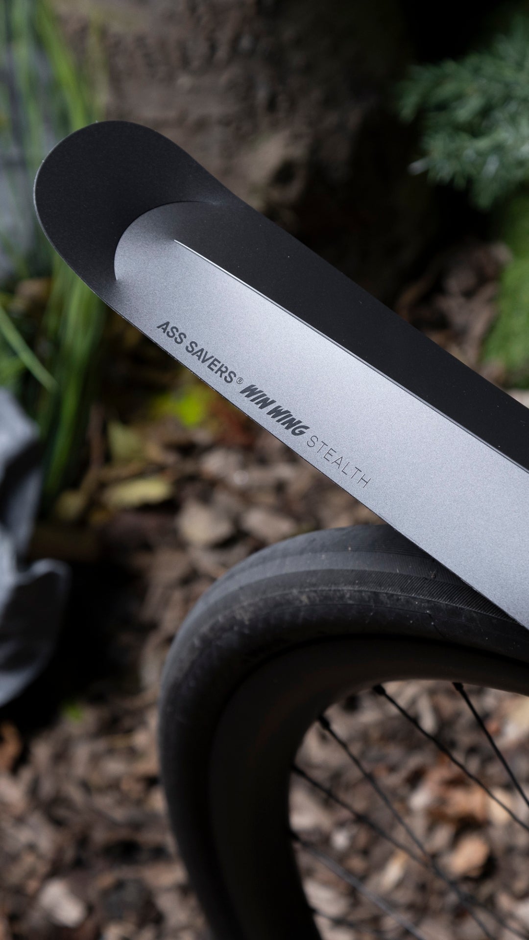 Garde-boue arrière Ass Savers Win Wing Gravel - Stealth Black