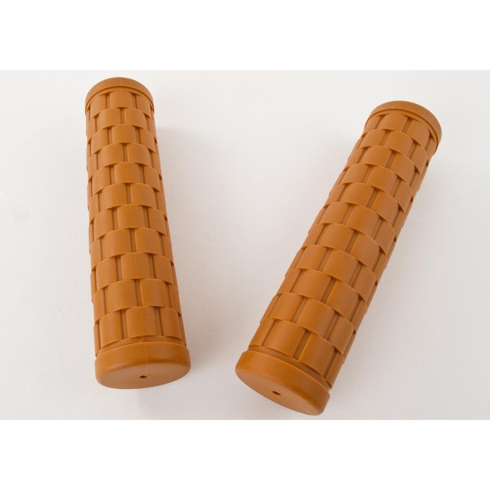 Grips Vélo Orange Basket Weave