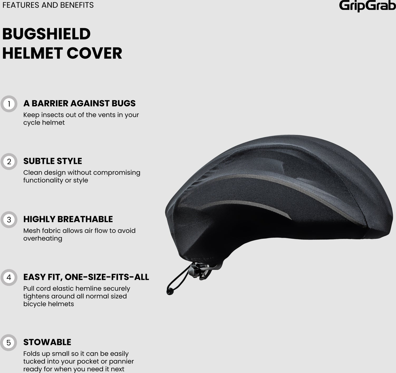 Housse de casque vélo GripGrab BugShield
