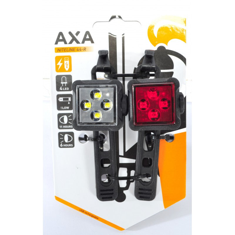 Kit éclairage vélo avant arrière AXA Nite Line  44-R 4 LEDs