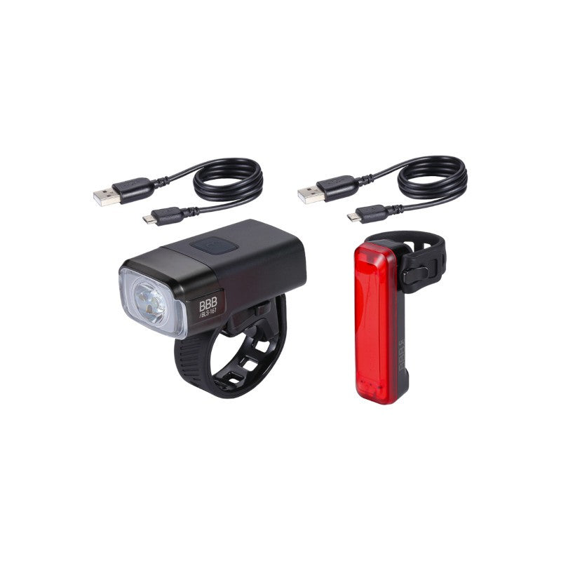 Kit éclairage vélo avant et arrière BBB NanoStrike 600 Combo
