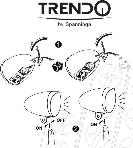 Lampe avant vélo à dynamo Spanninga Trendo XDO
