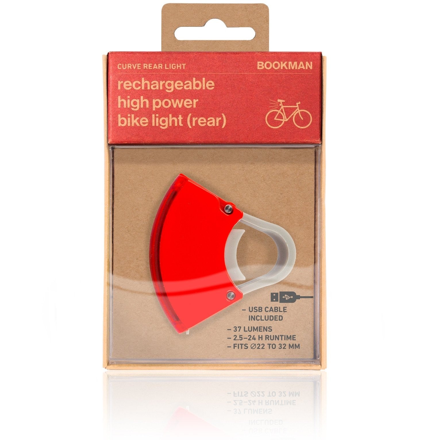 Lampe Vélo Bookman CURVE USB Arrière
