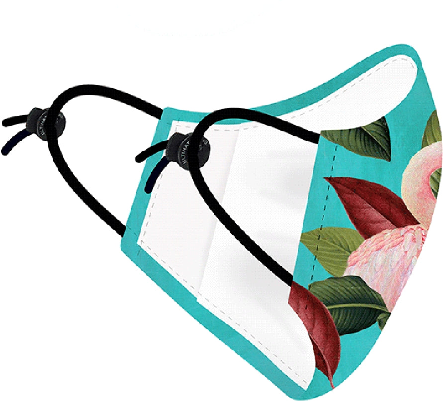 Masque en tissu lavable Pacific & Co. Flamingo