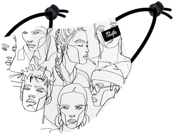 Masque en tissu lavable Pacific & Co. Street Faces