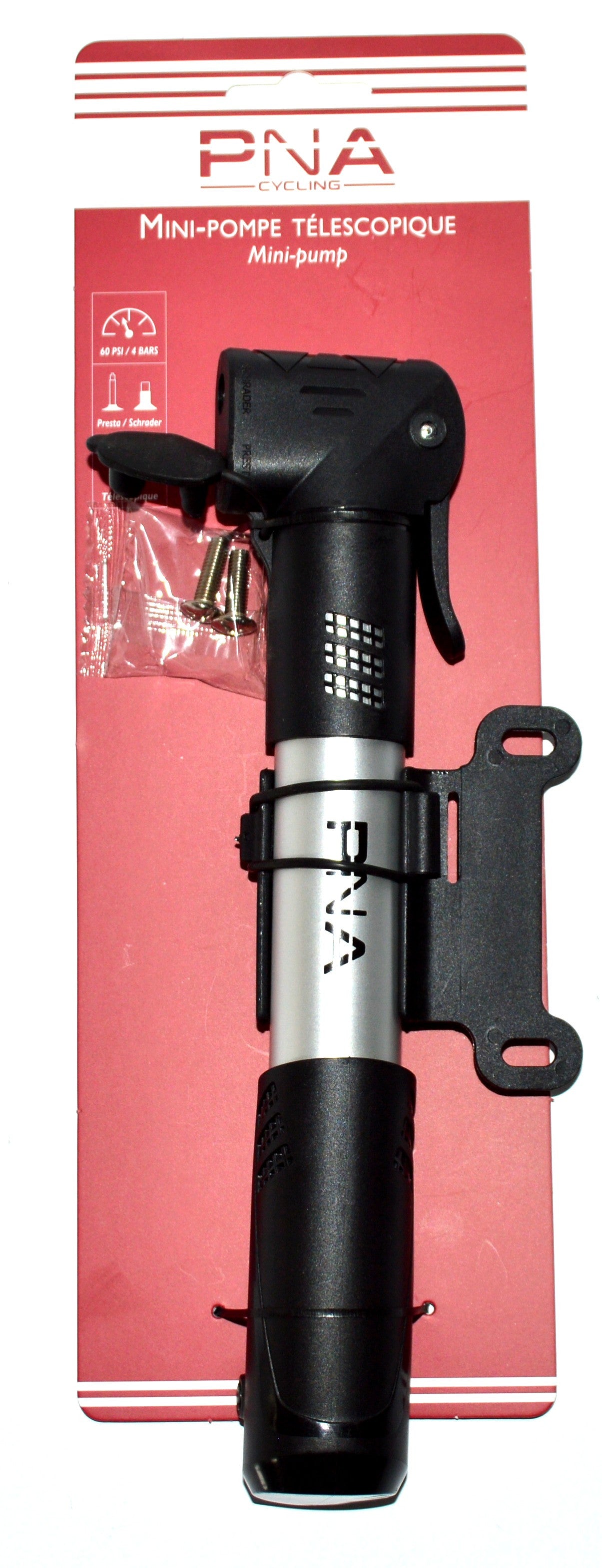 Mini pompe à main téléscopique PNA Alu