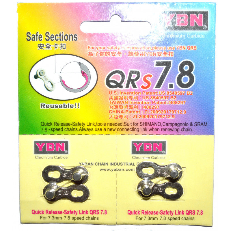 Pack de deux attaches rapides pour chaîne 7 / 8 vitesses