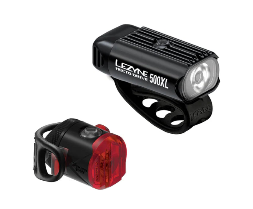 Paire d’éclairages vélo Lezyne Hecto Drive 500XL + Femto USB-C Drive