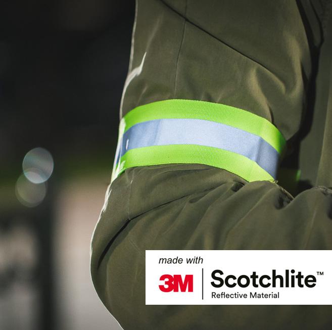 Paire de brassards réfléchissants Salzmann rose fluo