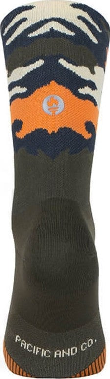 Pair of Pacific & Co cycling socks - Camo Green