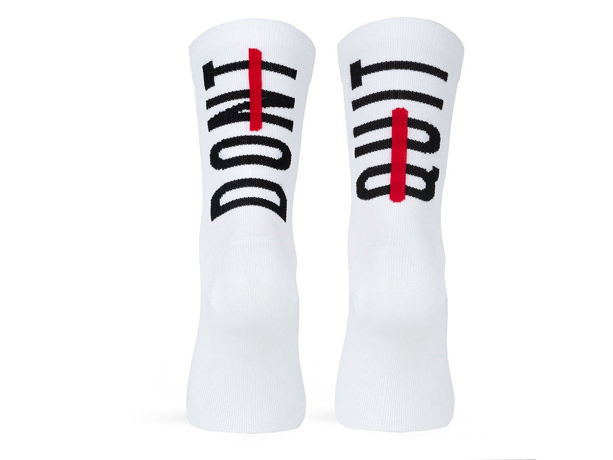 Paire de chaussettes cycliste PACIFIC & CO - Don't Quit - White