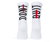 Paire de chaussettes cycliste PACIFIC & CO - Don't Quit - White