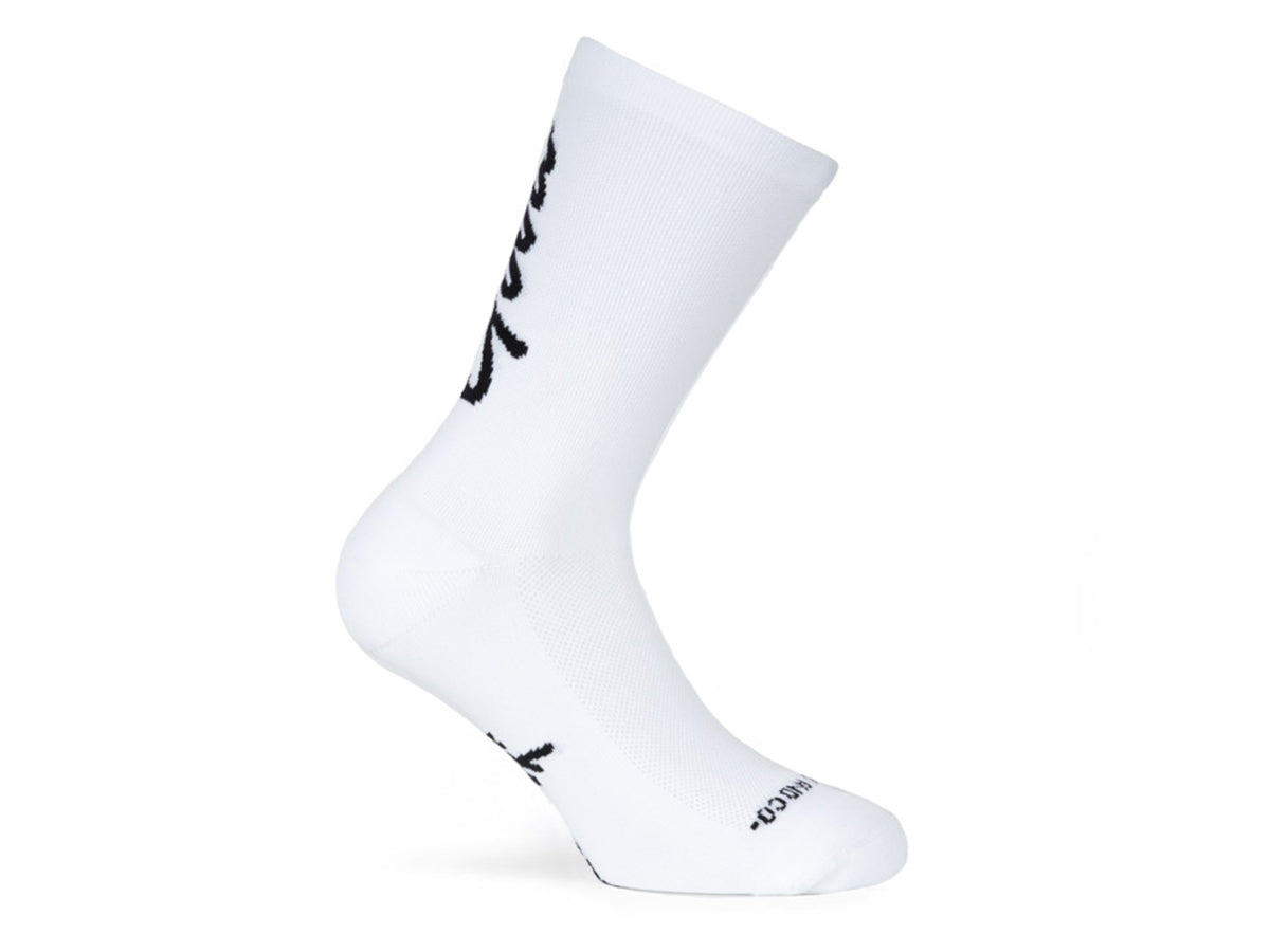 Paire de chaussettes cycliste PACIFIC & CO - Good Vibes - White