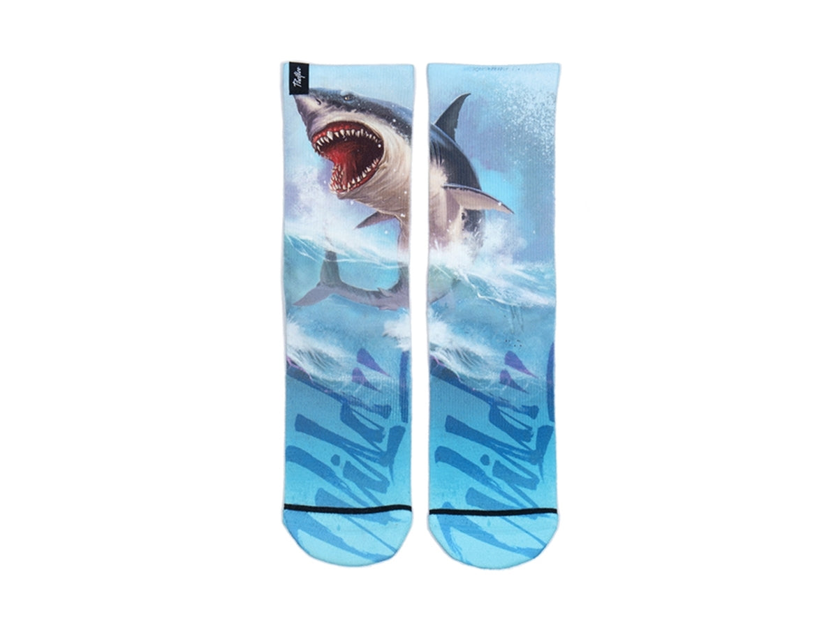 Par de calcetines de ciclismo PACIFIC & CO - Shark