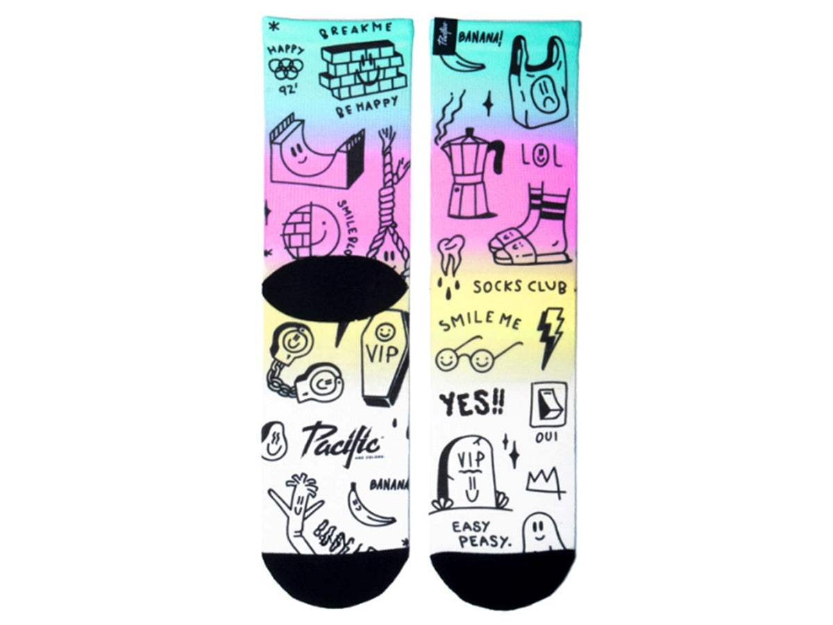 Par de calcetines ciclistas PACIFIC & CO - Smile Club