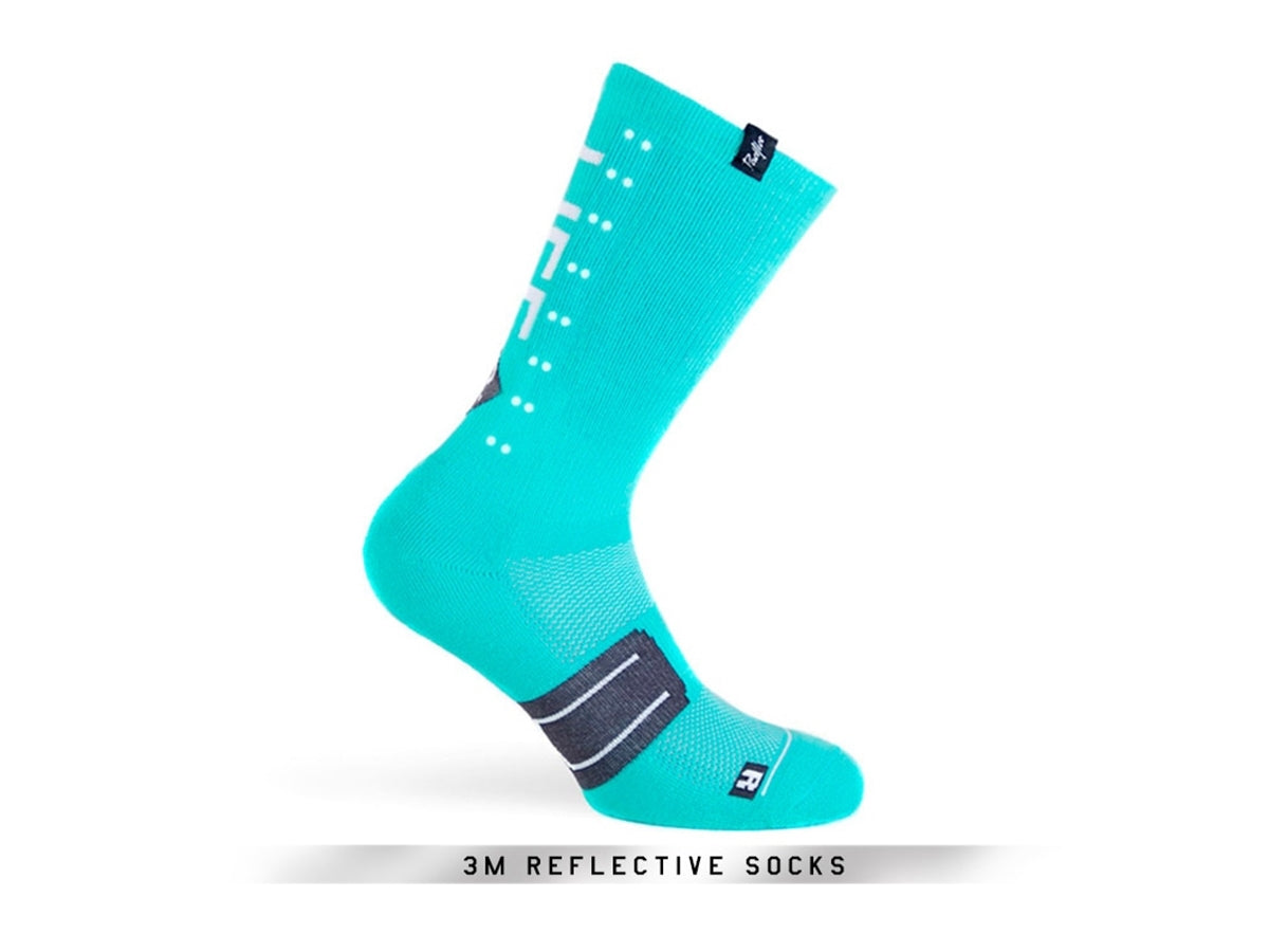 Paire de chaussettes cycliste PACIFIC & CO - Speed / Slow Life (Turquoise)
