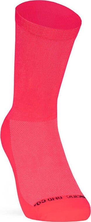 Pair of Pacific & Co cycling socks - Stay strong - Coral
