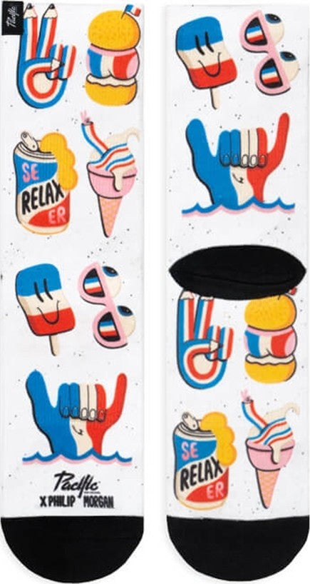 Paire de chaussettes cycliste Pacific & Co - Summertime