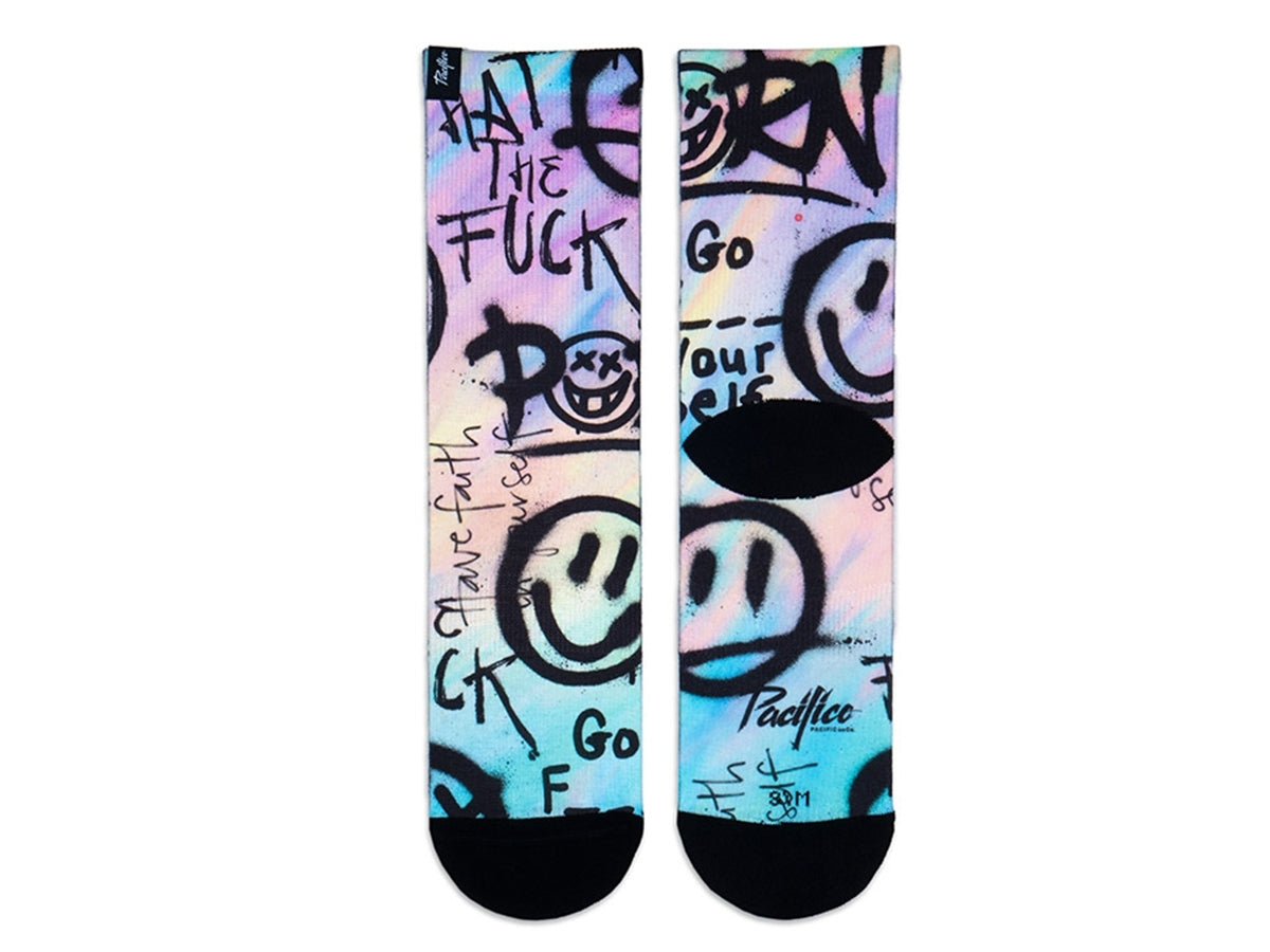 Paire de chaussettes cycliste Pacific & Co. Acid Couleur