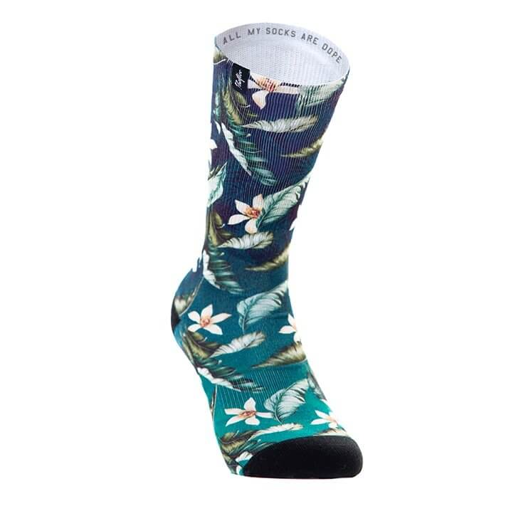 Paire de chaussettes cycliste Pacific & Co. Blue Hawaii