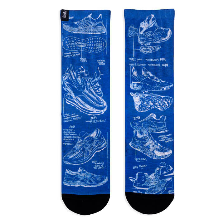 Paire de chaussettes cycliste Pacific & Co. Blueprint