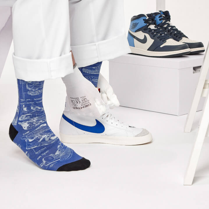 Paire de chaussettes cycliste Pacific & Co. Blueprint