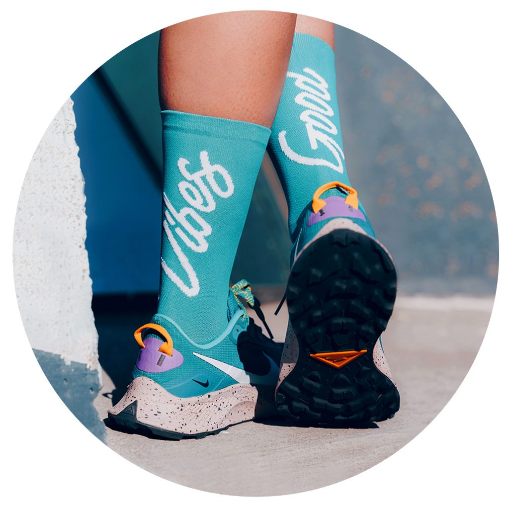Paire de chaussettes cycliste Pacific & Co. Good Vibes Lake Socks