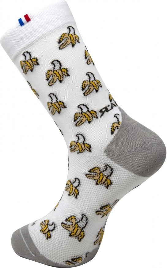 Paire de chaussettes cycliste Rafa'L Funny - Banana