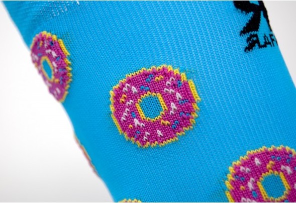 Paire de chaussettes cycliste Rafa'L Funny - Donuts